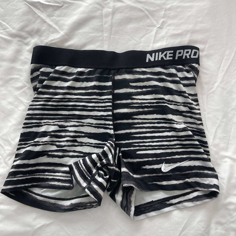 Nike Pro Black and Gray Athletic Shorts
